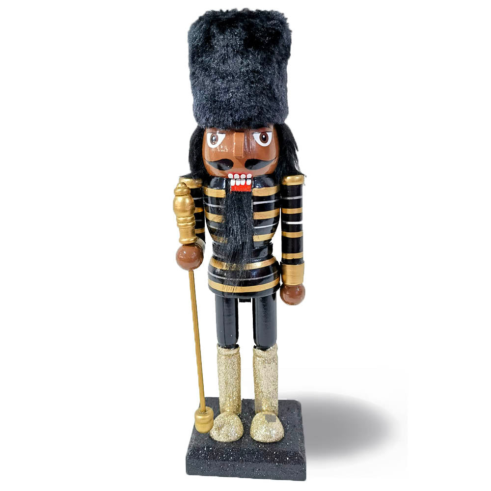 Fancy Gilded Nutcracker African American 10 inch