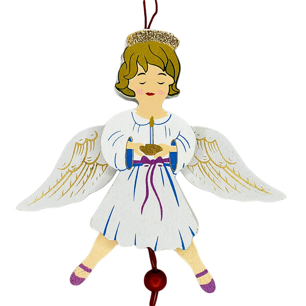 Angel Land of Sweets Pull Puppet Ornament Blonde Hair 5 and a half inch