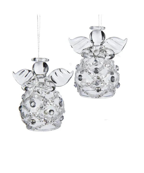 Clear Glass Angel Ornaments