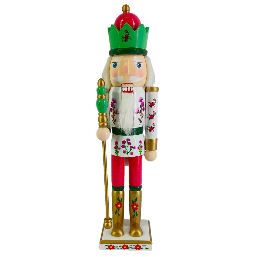 Trendy King of Flowers Nutcracker 15 inch