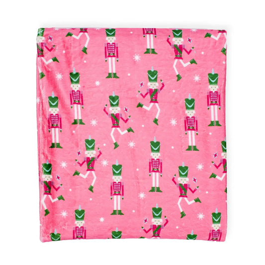 The Royal Standard Nutcracker Cutie Throw Pink/Multi 50x60