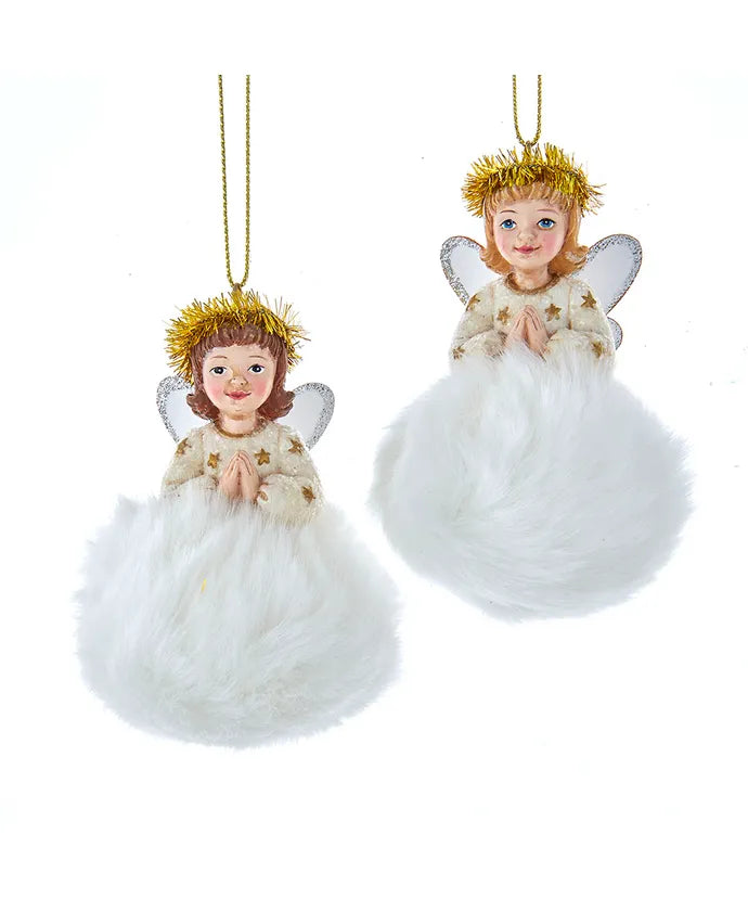 ORN 47 German Fluffy Angel Ornament